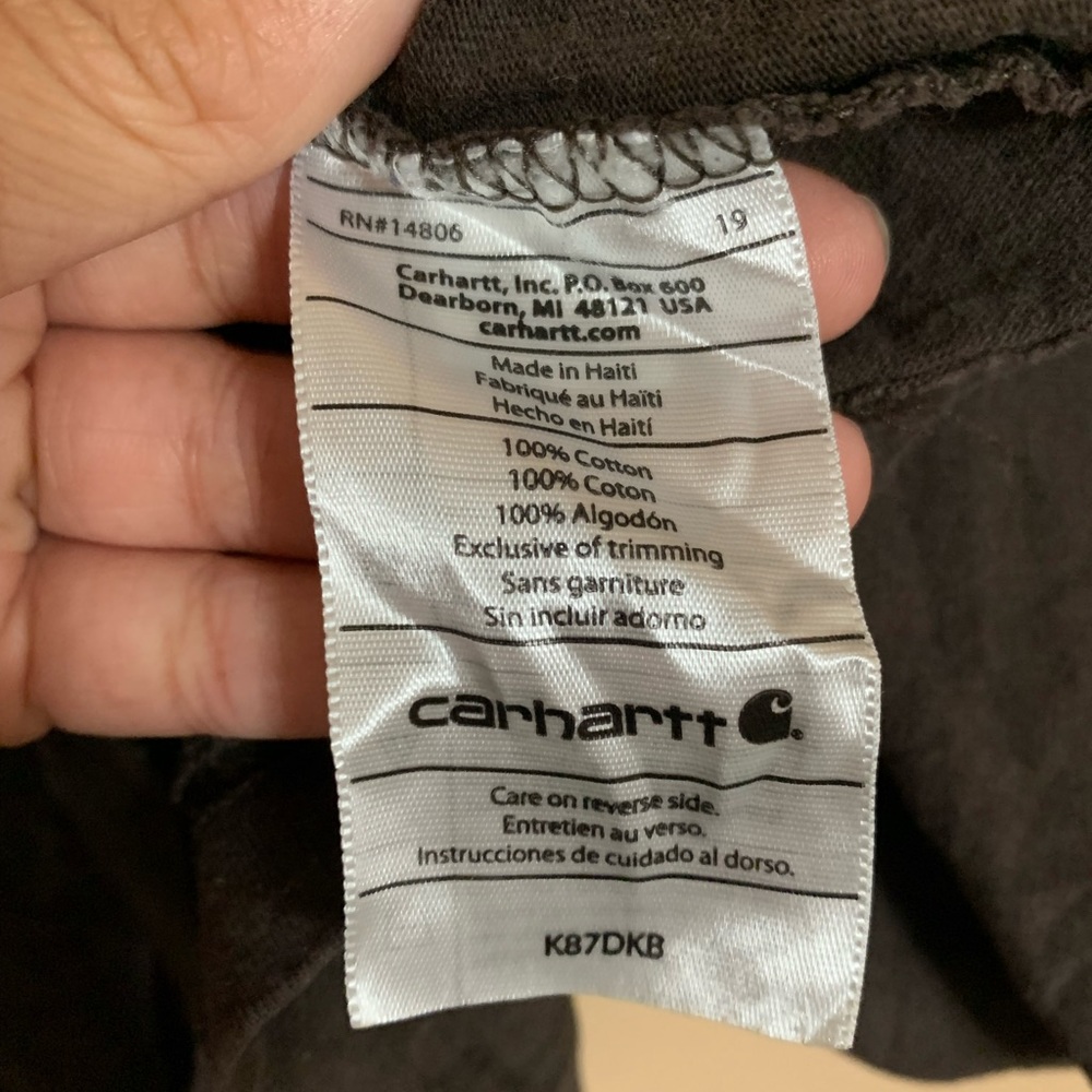 Carhartt Loose Fit Heavyweight Pocket T Shirt NWT Mens XL Distressed Brown - Picture 4 of 4